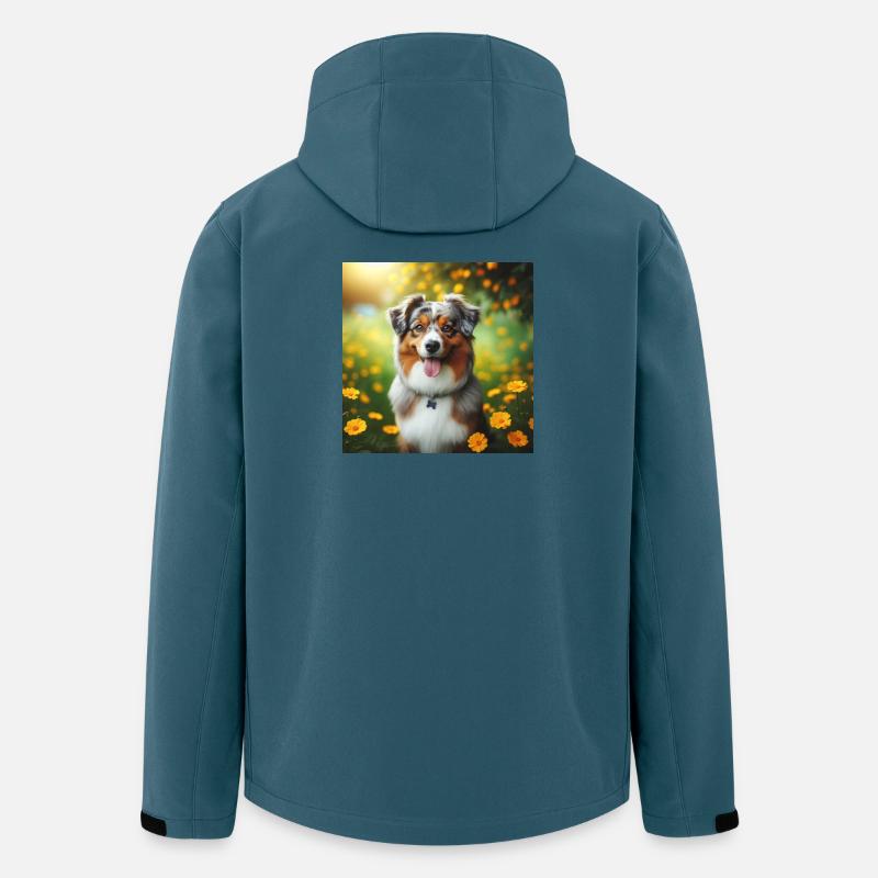 Australischer Schäferhund - Recycelte Männer Softshell-Jacke von Stanley/Stella - Dunkles Petrol