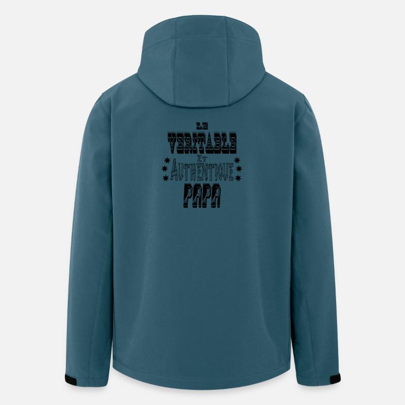 Le Véritable et Authentique Papa - Veste softshell homme en polyester recyclé Stanley/Stella - bleu pétrole foncé