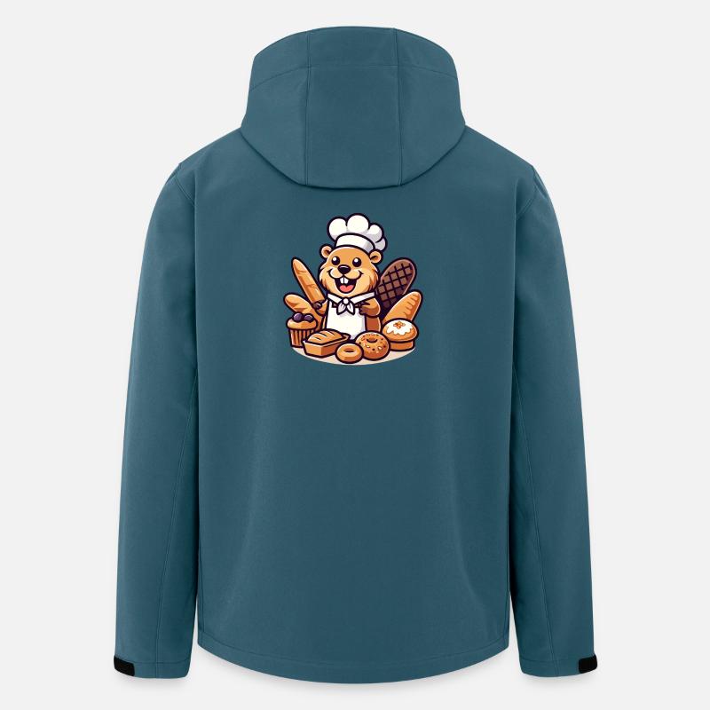 Baker Beaver: Der Konditorei-Profi - Recycelte Männer Softshell-Jacke von Stanley/Stella - Dunkles Petrol