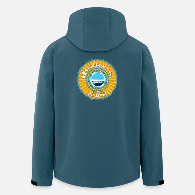 Majorque Can Picafort - Veste softshell homme en polyester recyclé Stanley/Stella - bleu pétrole foncé