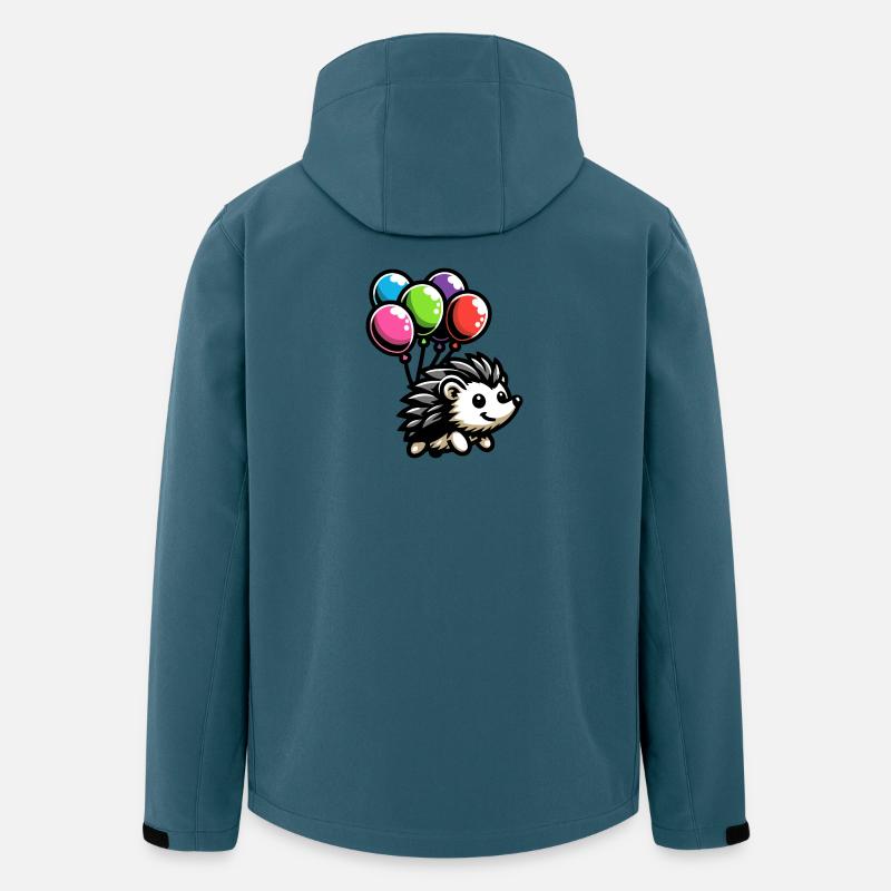 Hedgehog Harmony: Der Ballon-Kumpel - Recycelte Männer Softshell-Jacke von Stanley/Stella - Dunkles Petrol