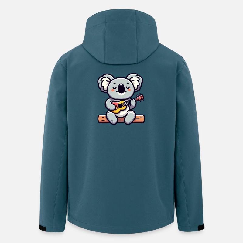 Koala Chords: Der Eukalyptus-Melodiker - Recycelte Männer Softshell-Jacke von Stanley/Stella - Dunkles Petrol