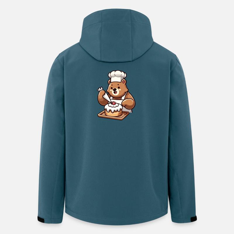 Baker Bear: Der Kuchenbeschwörer - Recycelte Männer Softshell-Jacke von Stanley/Stella - Dunkles Petrol