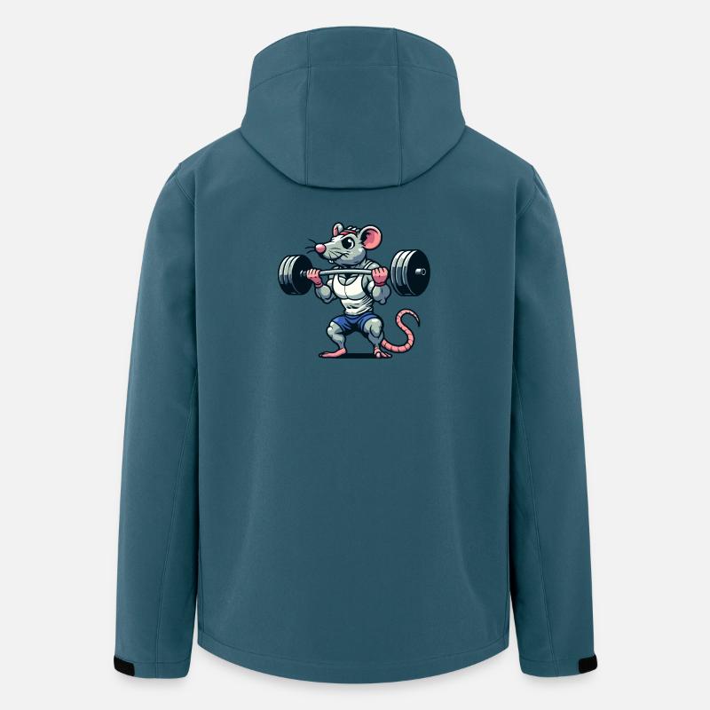 Mighty Mouse Lifter: Der Workout-Krieger - Recycelte Männer Softshell-Jacke von Stanley/Stella - Dunkles Petrol