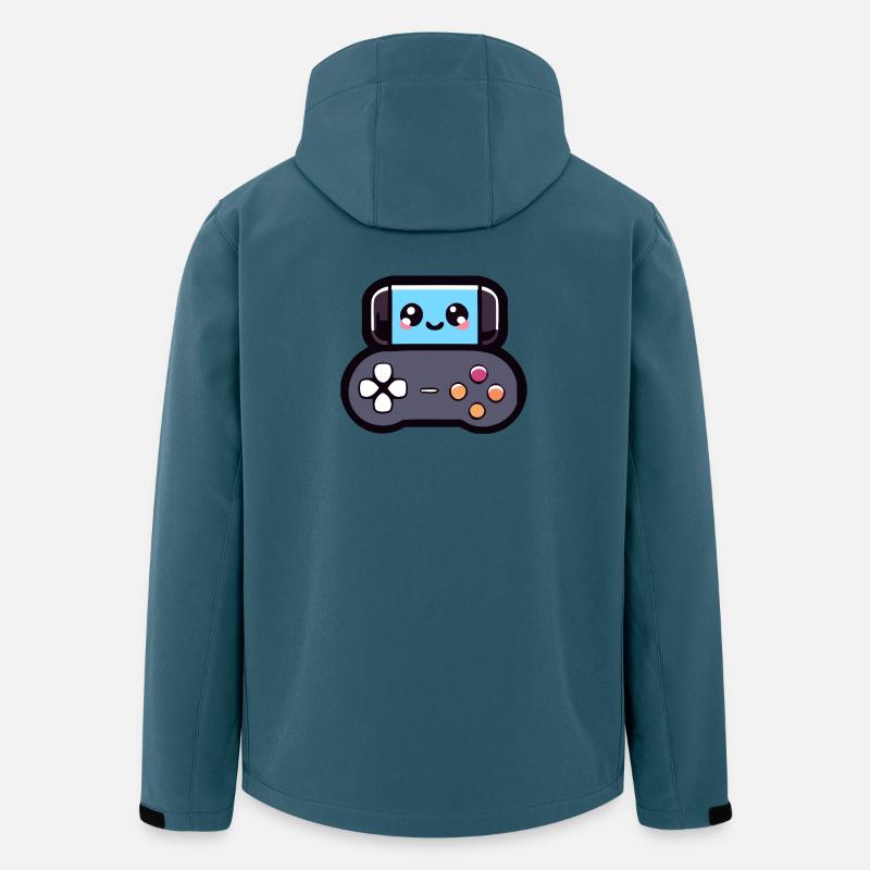 Game Buddy : le joypad joyeux - Veste softshell homme en polyester recyclé Stanley/Stella - bleu pétrole foncé