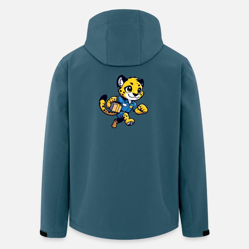 Speedster Cheetah : Le Courrier Rapide - Veste softshell homme en polyester recyclé Stanley/Stella - bleu pétrole foncé