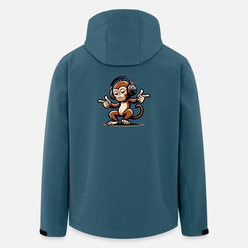 Le maître du mélange Monkey - Veste softshell homme en polyester recyclé Stanley/Stella - bleu pétrole foncé