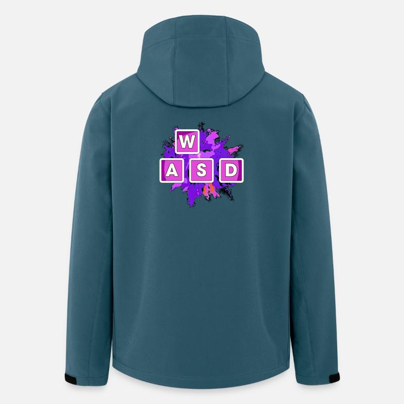 WASD Splash Gaming Blöcke - Recycelte Männer Softshell-Jacke von Stanley/Stella - Dunkles Petrol