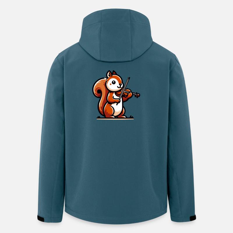Melodic Squirrel: Symphonie im Park - Recycelte Männer Softshell-Jacke von Stanley/Stella - Dunkles Petrol