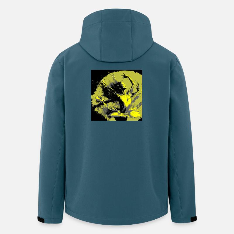 Neoexpressionistischer Tanz voller Farben - Recycelte Männer Softshell-Jacke von Stanley/Stella - Dunkles Petrol