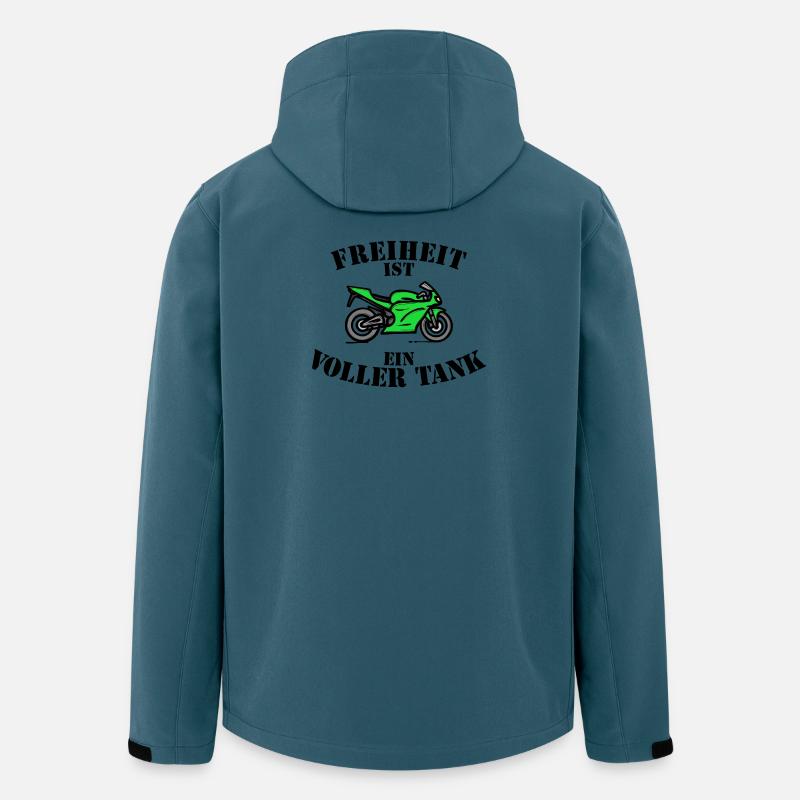Motor Tanken Statement Diesel Tankstelle Benzin - Recycelte Männer Softshell-Jacke von Stanley/Stella - Dunkles Petrol