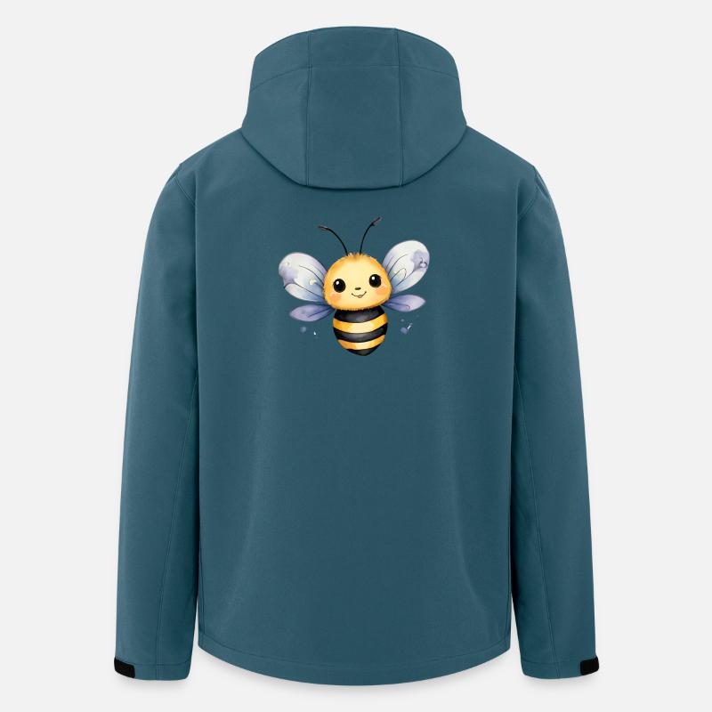 Kleines Bienchen - Recycelte Männer Softshell-Jacke von Stanley/Stella - Dunkles Petrol