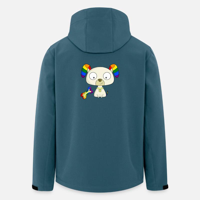 Regenbogen-Welpe - Recycelte Männer Softshell-Jacke von Stanley/Stella - Dunkles Petrol