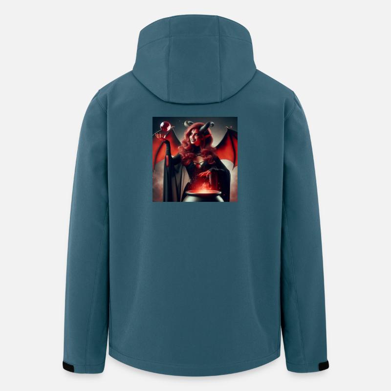 Teufelin - Recycelte Männer Softshell-Jacke von Stanley/Stella - Dunkles Petrol