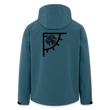 Drapeau Viking Coin Corbeau - Veste softshell homme en polyester recyclé Stanley/Stella - bleu pétrole foncé - Dos - AI Model Male 185 light (185cm)