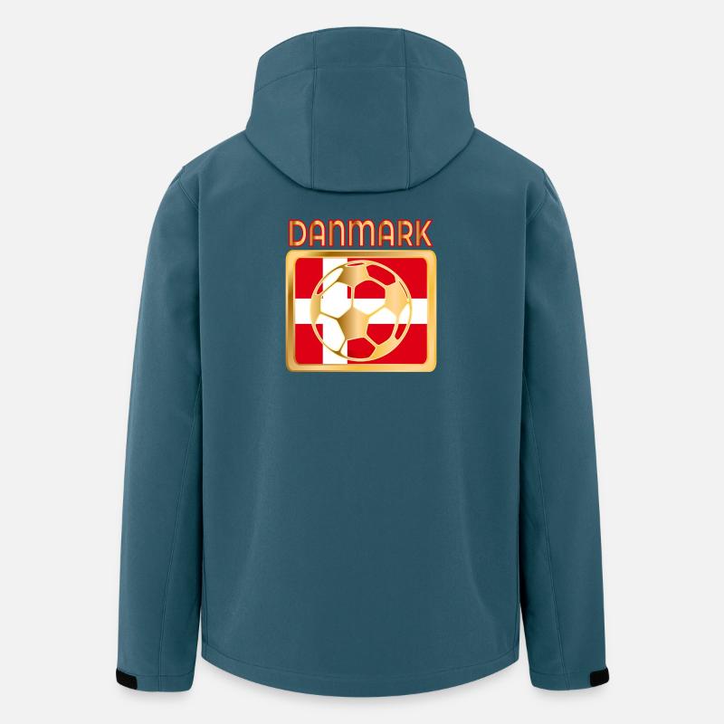 Dänemark Fußball - Recycelte Männer Softshell-Jacke von Stanley/Stella - Dunkles Petrol