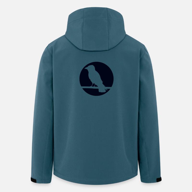 Krähe auf Ast - Recycelte Männer Softshell-Jacke von Stanley/Stella - Dunkles Petrol