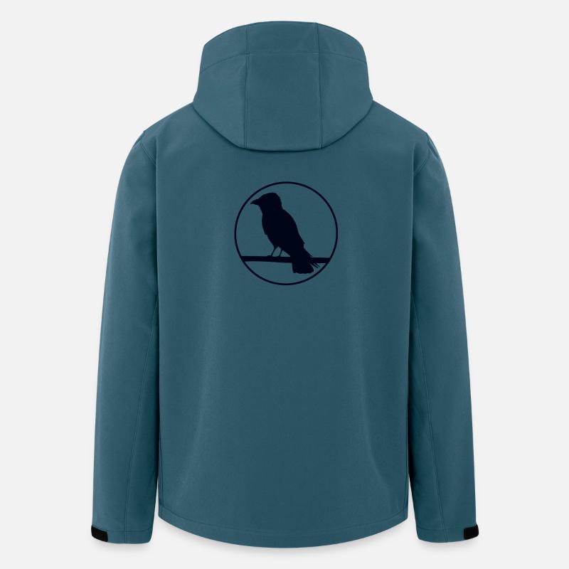 Krähe auf Ast - Recycelte Männer Softshell-Jacke von Stanley/Stella - Dunkles Petrol