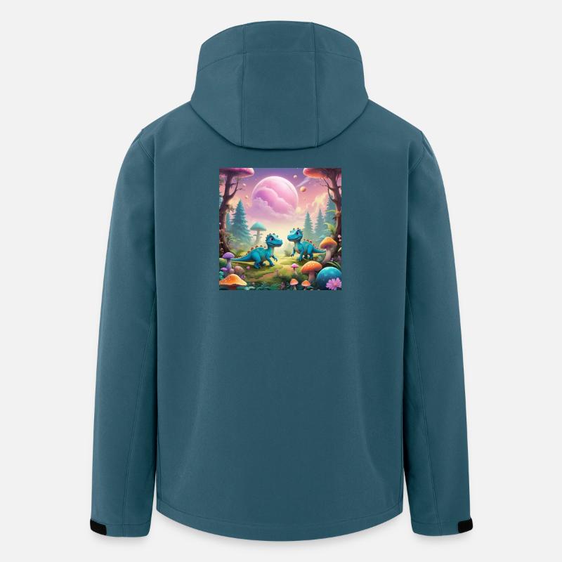 Dinosaurier - Recycelte Männer Softshell-Jacke von Stanley/Stella - Dunkles Petrol