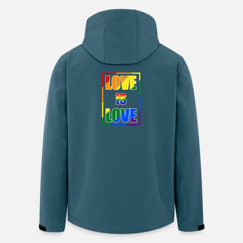 Love Is Love Pride Statement - Men’s Recycled Softshell Jacket by Stanley/Stella - stargazer