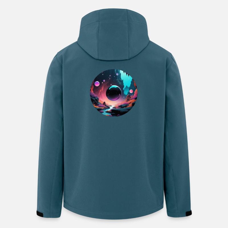 Black Sphere - Recycelte Männer Softshell-Jacke von Stanley/Stella - Dunkles Petrol