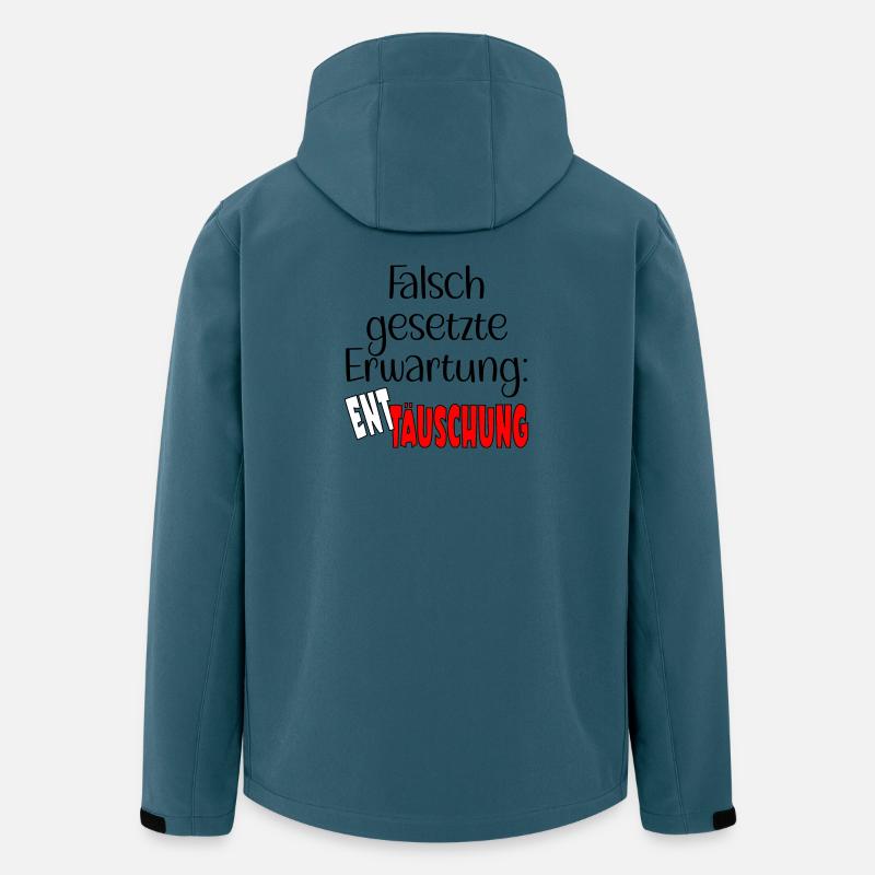 KRISE ERWARTUNG ENTTÄUSCHUNG - Recycelte Männer Softshell-Jacke von Stanley/Stella - Dunkles Petrol