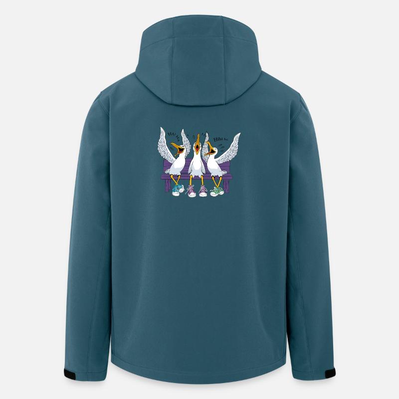 Möwen auf Strandbank - Recycelte Männer Softshell-Jacke von Stanley/Stella - Dunkles Petrol
