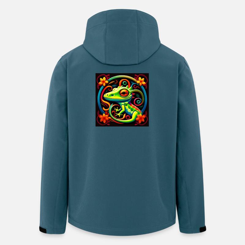 Gecko - Recycelte Männer Softshell-Jacke von Stanley/Stella - Dunkles Petrol