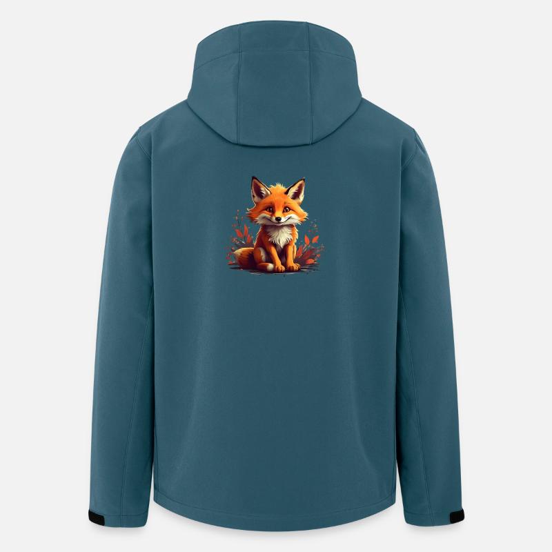 Schelmischer Fuchs - Recycelte Männer Softshell-Jacke von Stanley/Stella - Dunkles Petrol