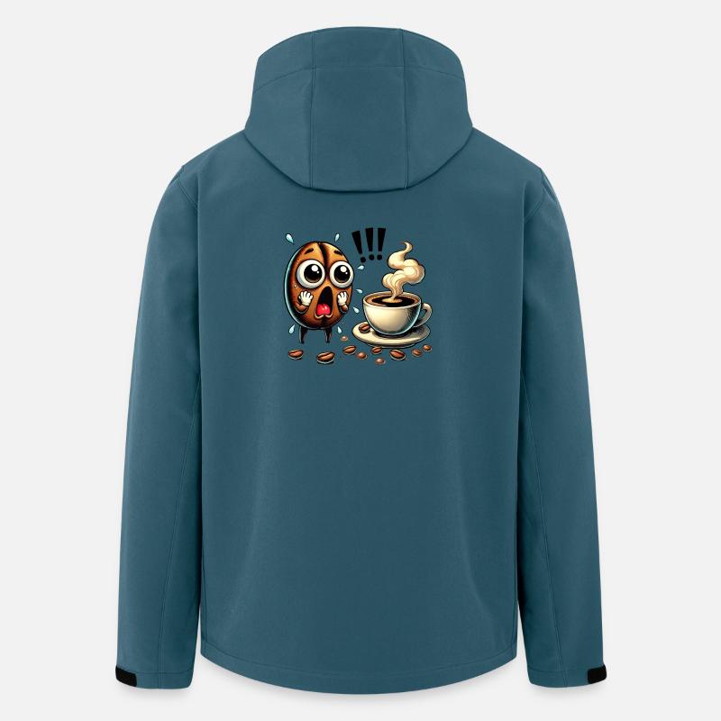 Lustiges Kaffee Design - Recycelte Männer Softshell-Jacke von Stanley/Stella - Dunkles Petrol