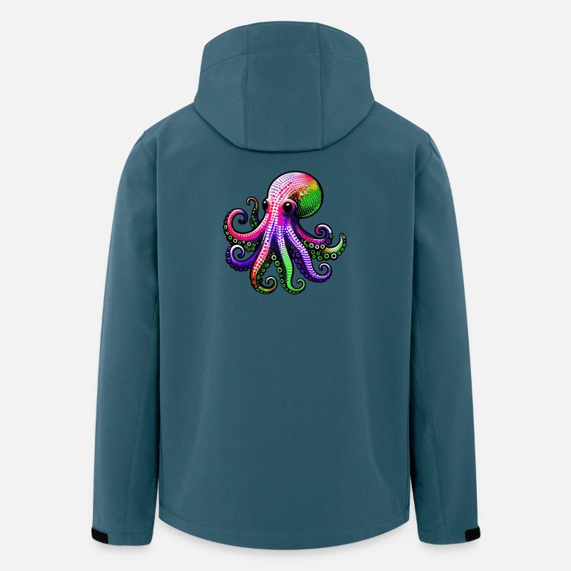 Krake - Recycelte Männer Softshell-Jacke von Stanley/Stella - Dunkles Petrol