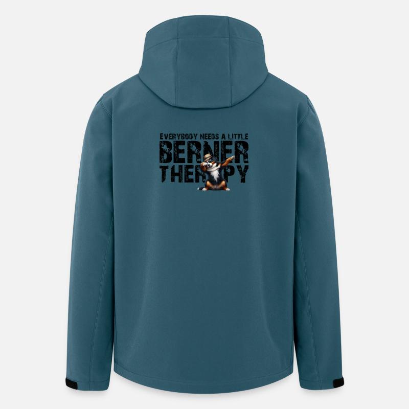Berner Sennenhund - Recycelte Männer Softshell-Jacke von Stanley/Stella - Dunkles Petrol