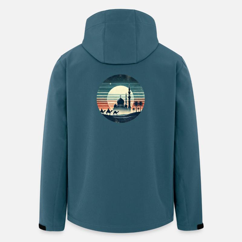 Marrakesch Moschee Stadt Design - Recycelte Männer Softshell-Jacke von Stanley/Stella - Dunkles Petrol