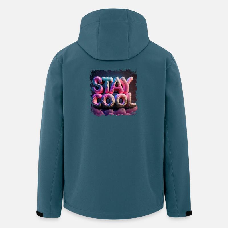 Stay cool text in 3D - Men’s Recycled Softshell Jacket by Stanley/Stella - stargazer
