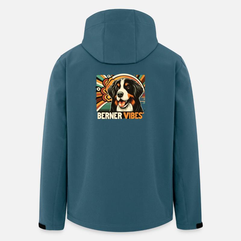 Berner Sennenhund - Recycelte Männer Softshell-Jacke von Stanley/Stella - Dunkles Petrol