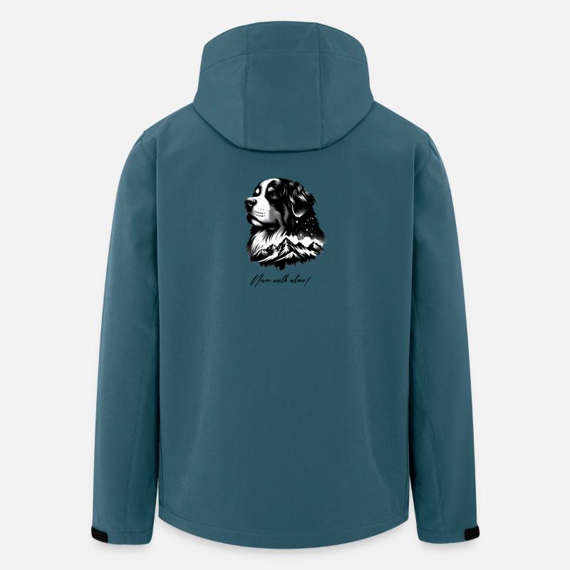 Berner Sennenhund - Recycelte Männer Softshell-Jacke von Stanley/Stella - Dunkles Petrol