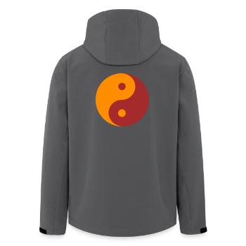 YIN YANG - Recycelte Männer Softshell-Jacke von Stanley/Stella - Dunkles Petrol - Hinten - AI Model Male 185 light (185cm)