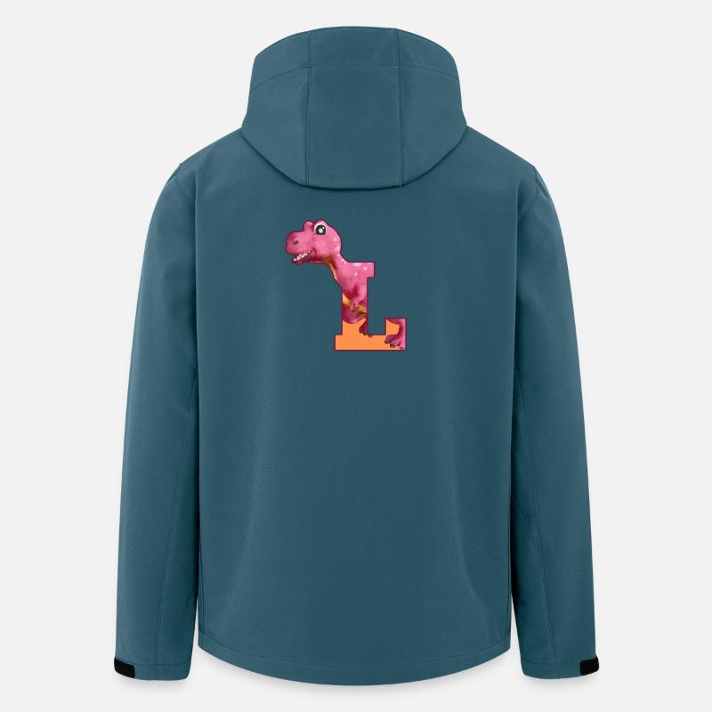 L - DINOSAURIER, Personalisierbar - Recycelte Männer Softshell-Jacke von Stanley/Stella - Dunkles Petrol