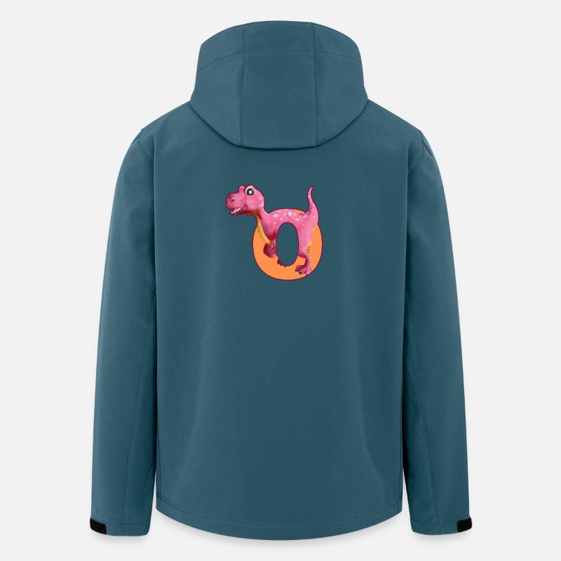 O - DINOSAURIER, Personalisierbar - Recycelte Männer Softshell-Jacke von Stanley/Stella - Dunkles Petrol