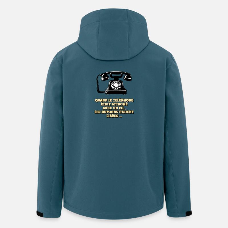 Wenn das Telefon ein Kabel hatte - Recycelte Männer Softshell-Jacke von Stanley/Stella - Dunkles Petrol