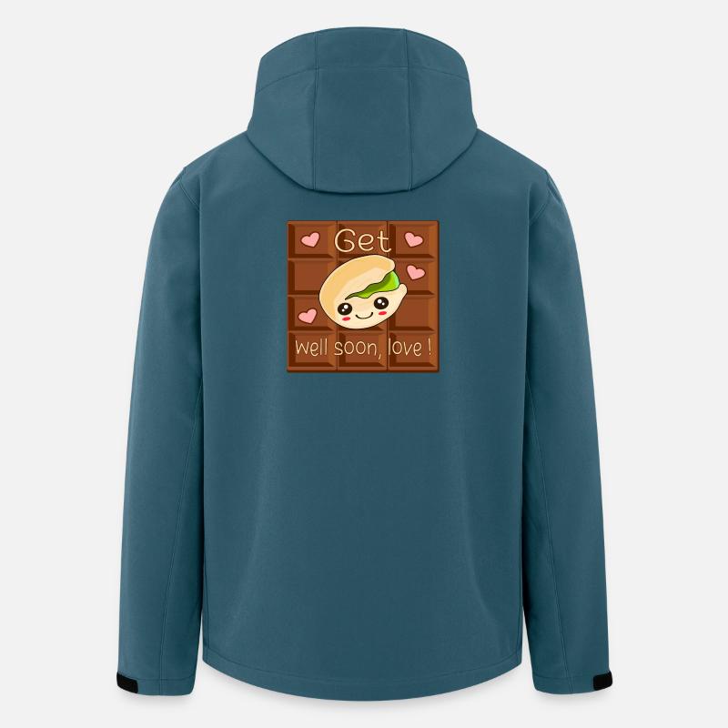Bon rétablissement amour - Chocolat Pistache - Veste softshell homme en polyester recyclé Stanley/Stella - bleu pétrole foncé