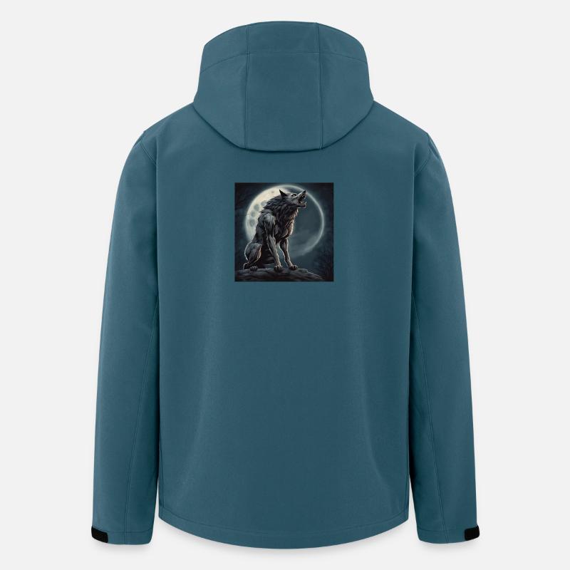 Werwolf, Monster, Halloween, Vollmond - Recycelte Männer Softshell-Jacke von Stanley/Stella - Dunkles Petrol