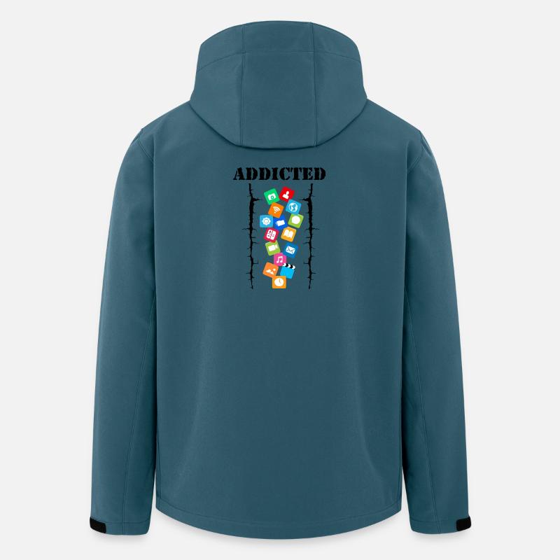 Süchtig - Recycelte Männer Softshell-Jacke von Stanley/Stella - Dunkles Petrol