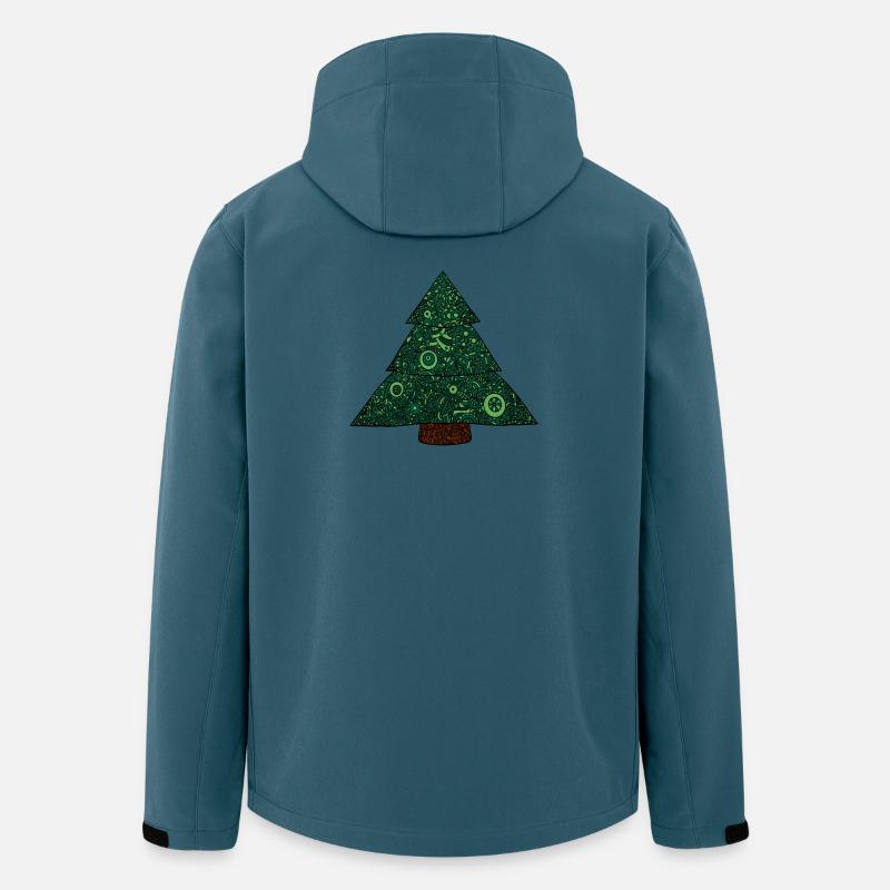 Mandala Weihnachtsbaum - Recycelte Männer Softshell-Jacke von Stanley/Stella - Dunkles Petrol