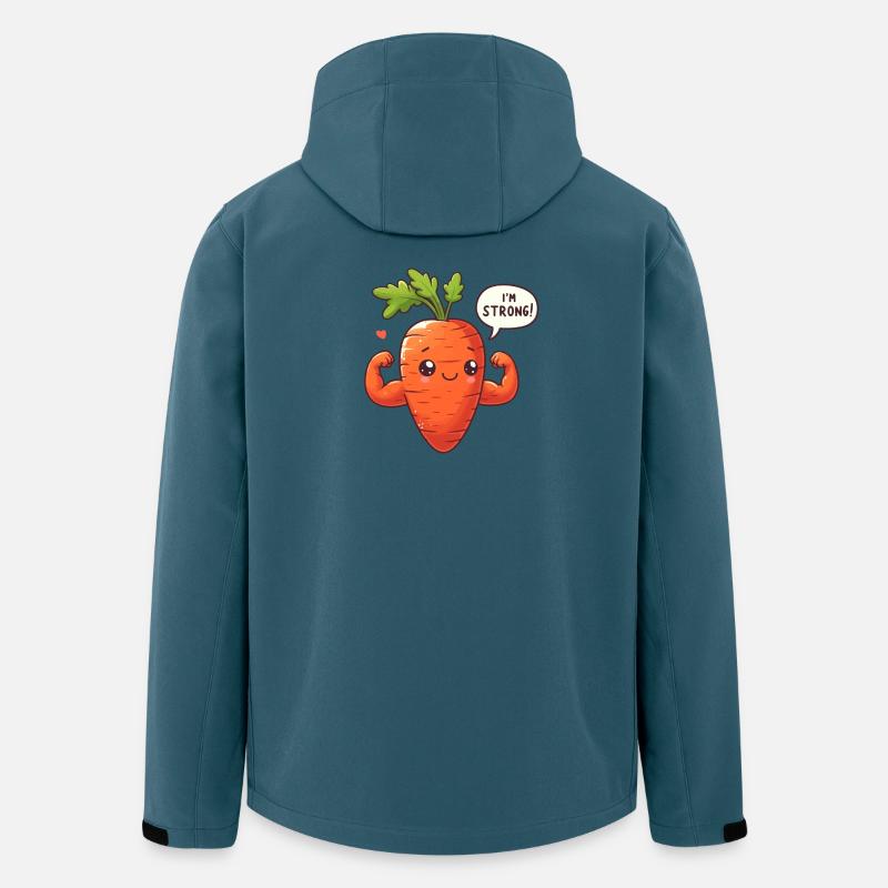 Kawaii Carrot Muscle - Men’s Recycled Softshell Jacket by Stanley/Stella - stargazer