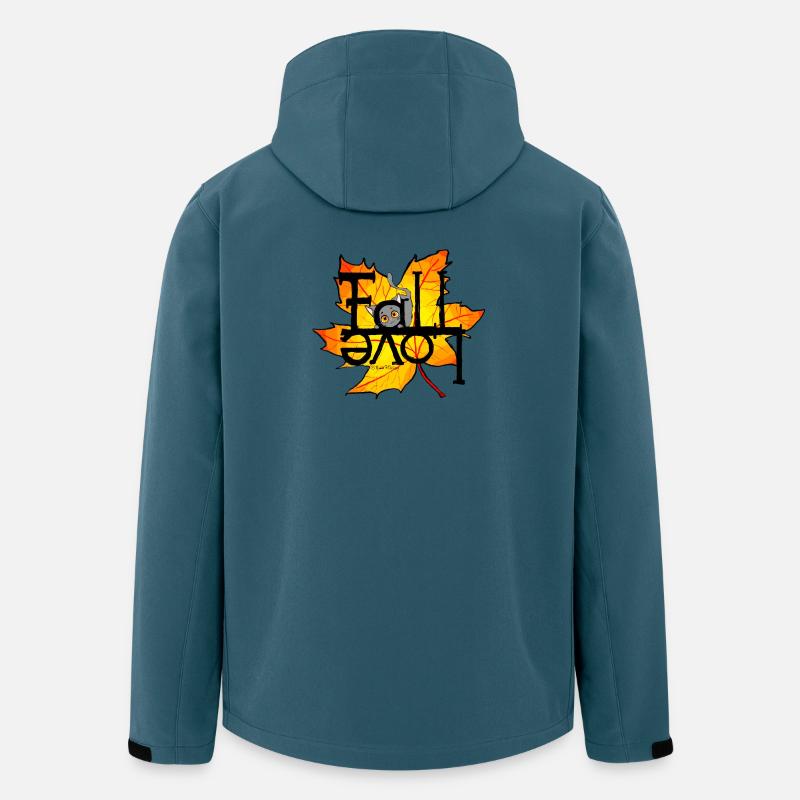 Herbst-Katze Fall Love - Recycelte Männer Softshell-Jacke von Stanley/Stella - Dunkles Petrol
