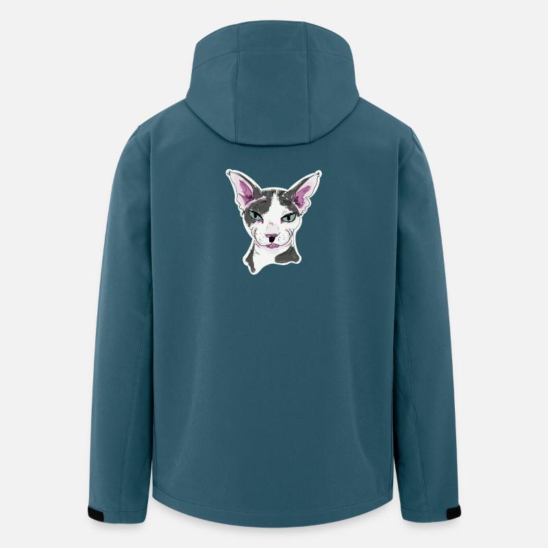 Sphynxkatze Fernando - Recycelte Männer Softshell-Jacke von Stanley/Stella - Dunkles Petrol