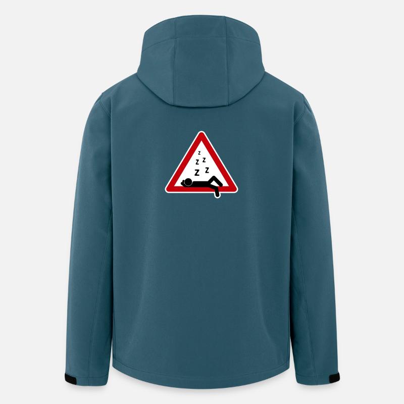 Funny Road Sign, Sleeping, Lazy - Men’s Recycled Softshell Jacket by Stanley/Stella - stargazer