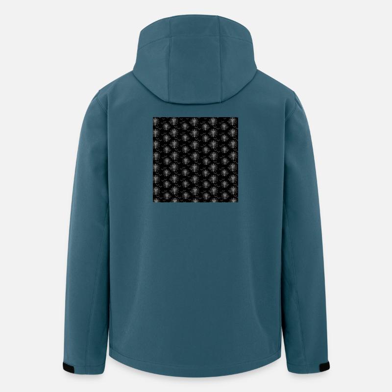 Gothic motiv, Spinnenwebe, Fledermäuse - Recycelte Männer Softshell-Jacke von Stanley/Stella - Dunkles Petrol