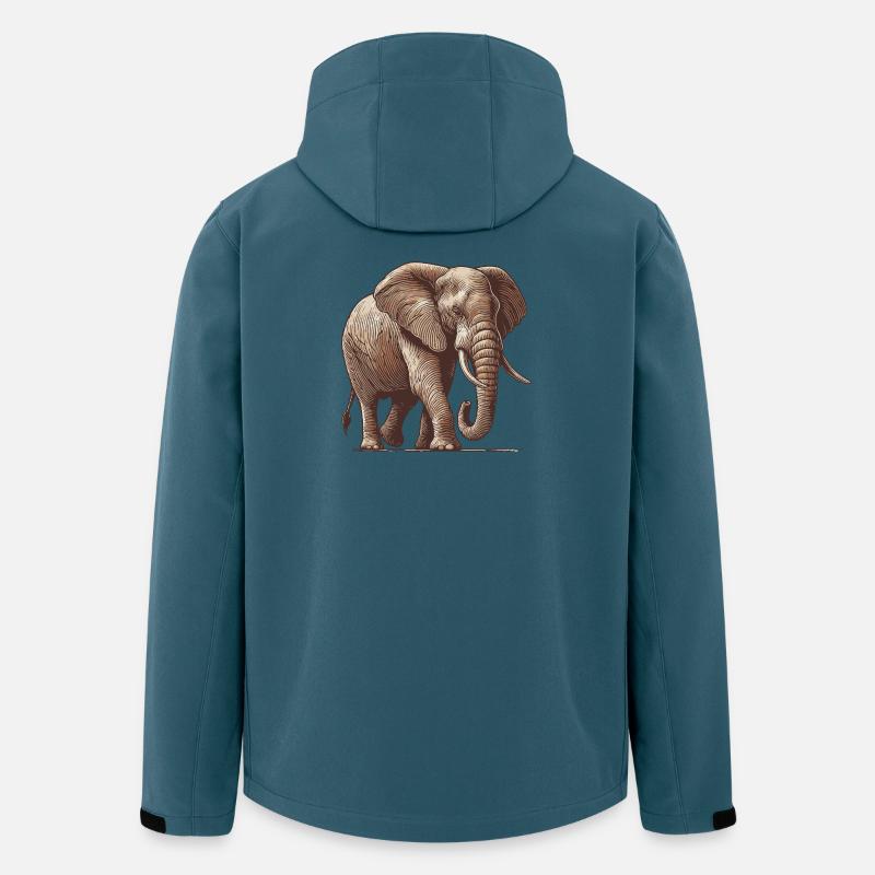 Elefant - Recycelte Männer Softshell-Jacke von Stanley/Stella - Dunkles Petrol